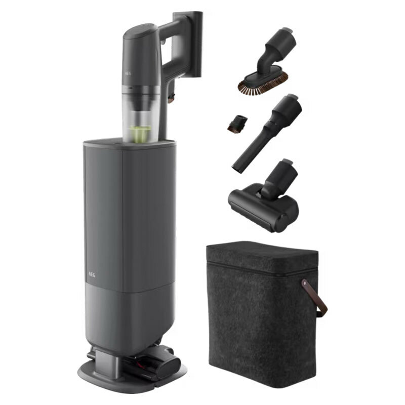 Aspirador escoba sin cable AEG Animal 8000 AP83AB25DG – 90 min autonomía, vaciado automático 2 L, cepillo LED multi-superficie