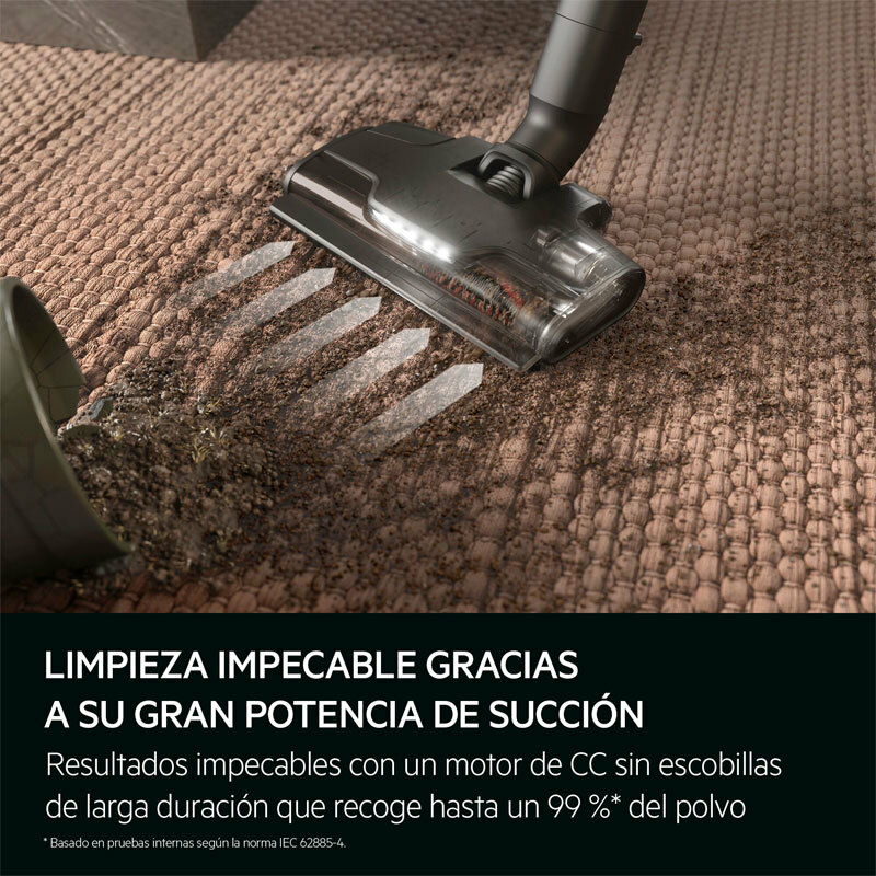 Aspirador escoba sin cable AEG Animal 8000 AP83AB25DG – 90 min autonomía, vaciado automático 2 L, cepillo LED multi-superficie
