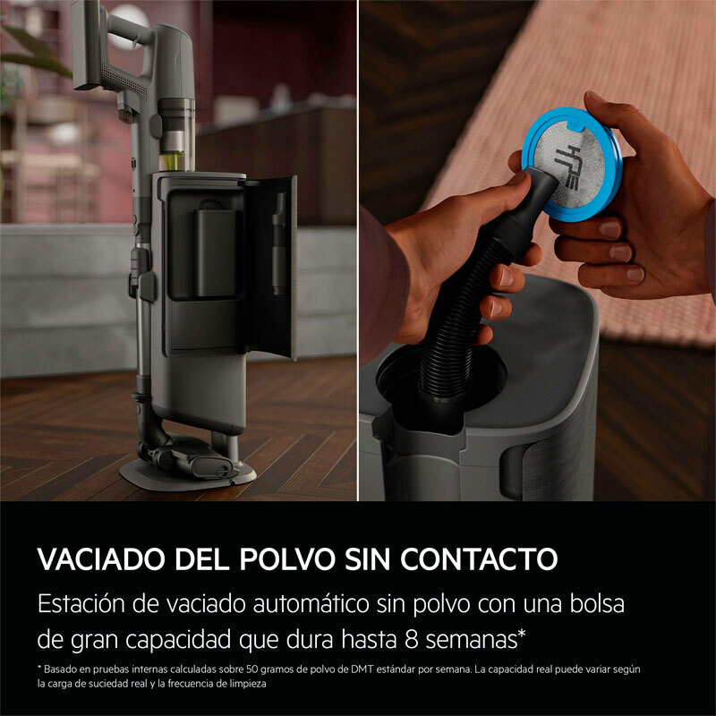 Aspirador escoba sin cable AEG Animal 8000 AP83AB25DG – 90 min autonomía, vaciado automático 2 L, cepillo LED multi-superficie