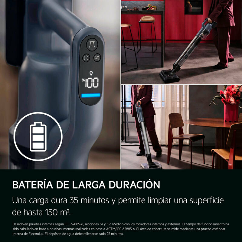 Aspirador escoba sin cable AEG AW82U1DB – Wet&Dry, 18.800 Pa, 80 min autonomía