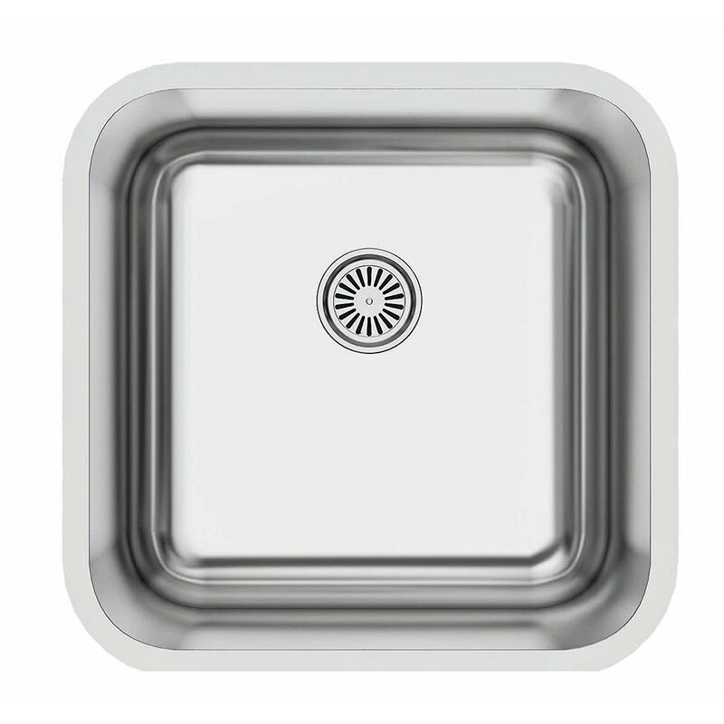 Fregadero Cata CBP 40-40/B – Bajo encimera, Inox AISI 304 cepillado, Cubeta 44,5x44,5x20 cm