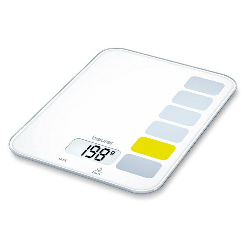 Báscula de cocina Beurer KS 19 – Precisión 1 g, 5 kg, superficie de vidrio