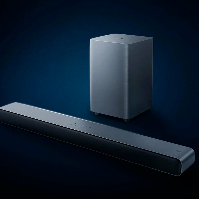 Barra de sonido TCL S55HE – 220 W, Dolby Atmos, Subwoofer inalámbrico