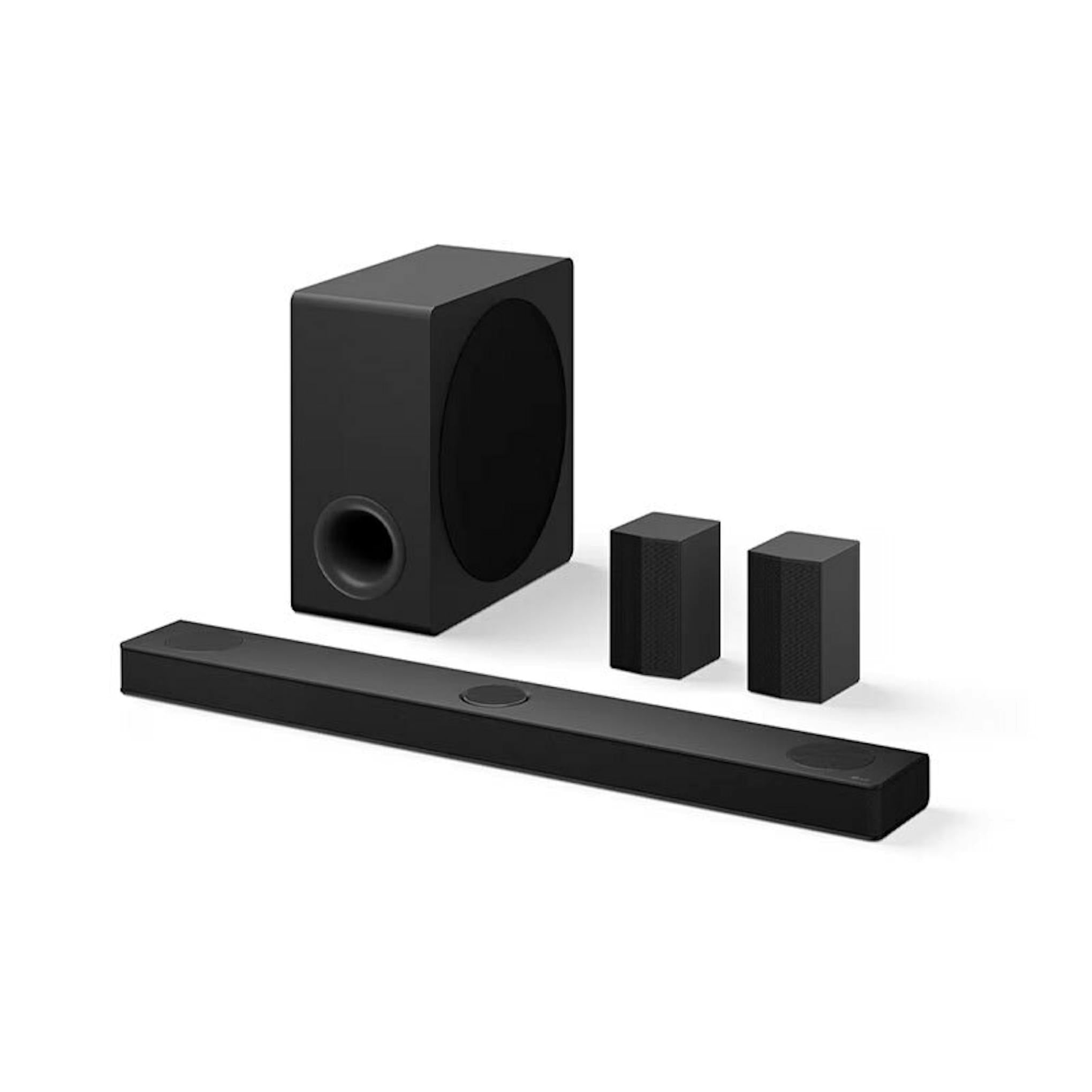 Barra de sonido LG S80TR con subwoofer y dos altavoces traseros