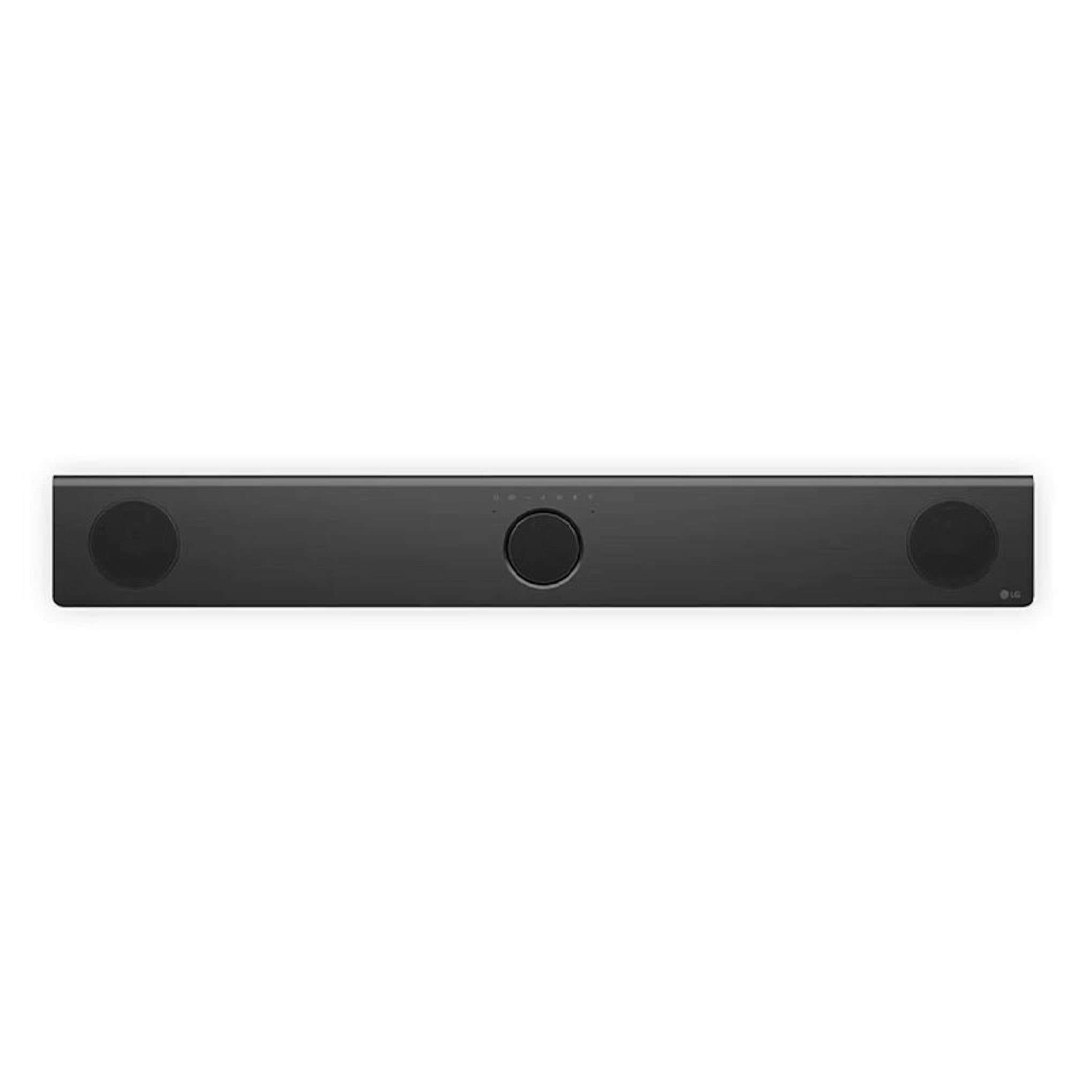 Barra de sonido LG S80TR negra con diseño frontal alargado