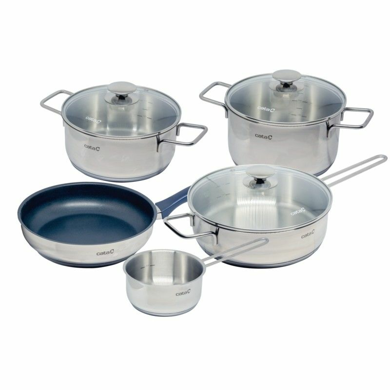 Batería de cocina Cata New York – 5 piezas, Inox 304, Apta inducción