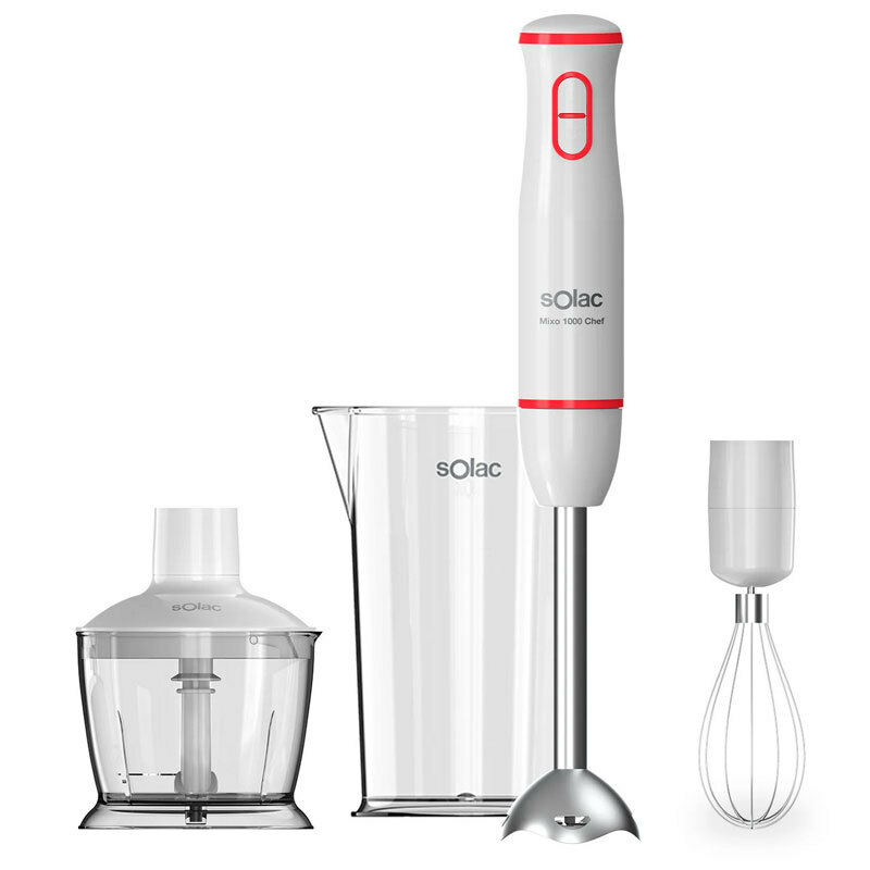 Batidora de mano Solac BA5614 – 1000 W, Turbo, Picador 0,5 L