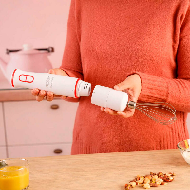 Batidora de mano Solac BA5614 – 1000 W, Turbo, Picador 0,5 L