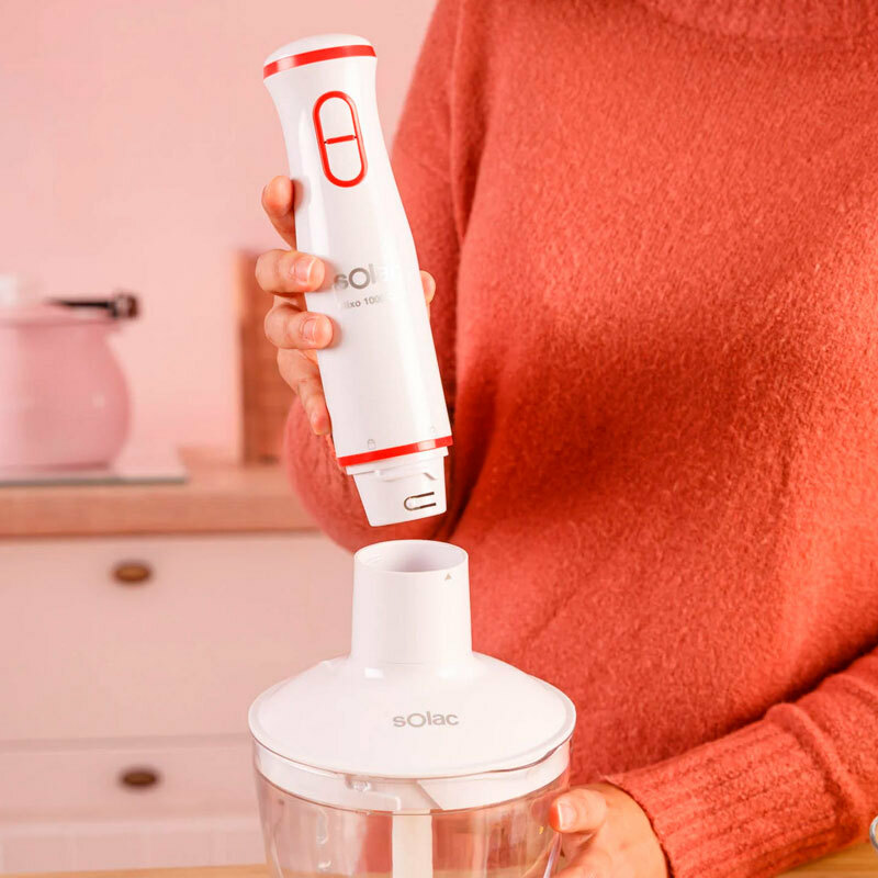 Batidora de mano Solac BA5614 – 1000 W, Turbo, Picador 0,5 L