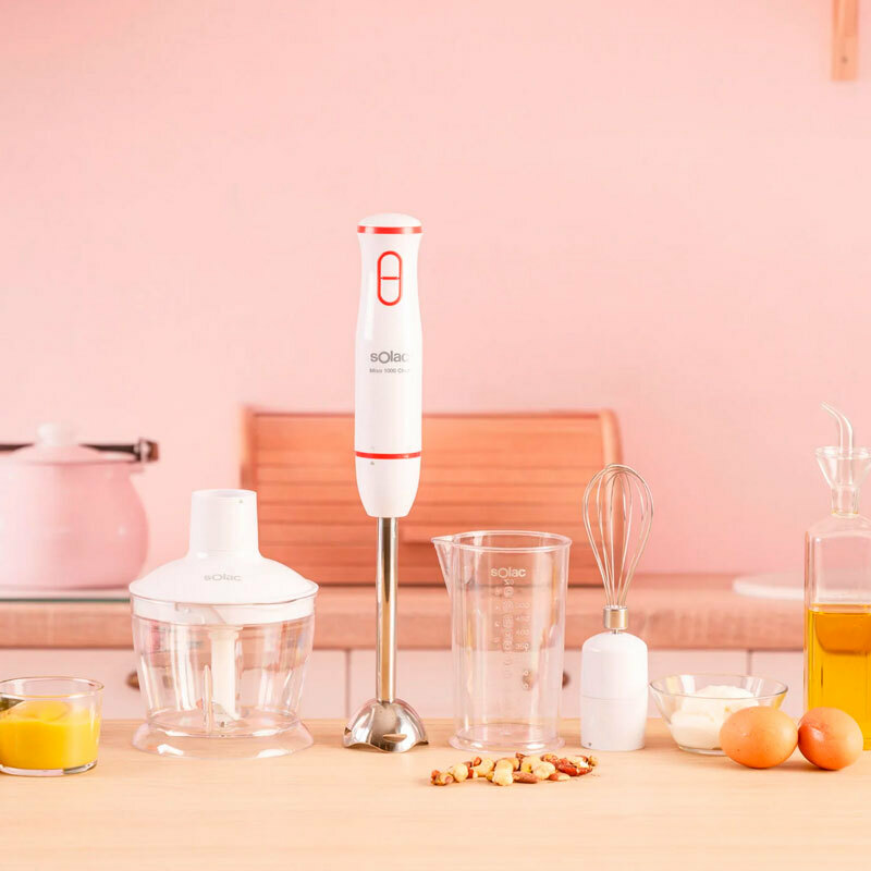 Batidora de mano Solac BA5614 – 1000 W, Turbo, Picador 0,5 L