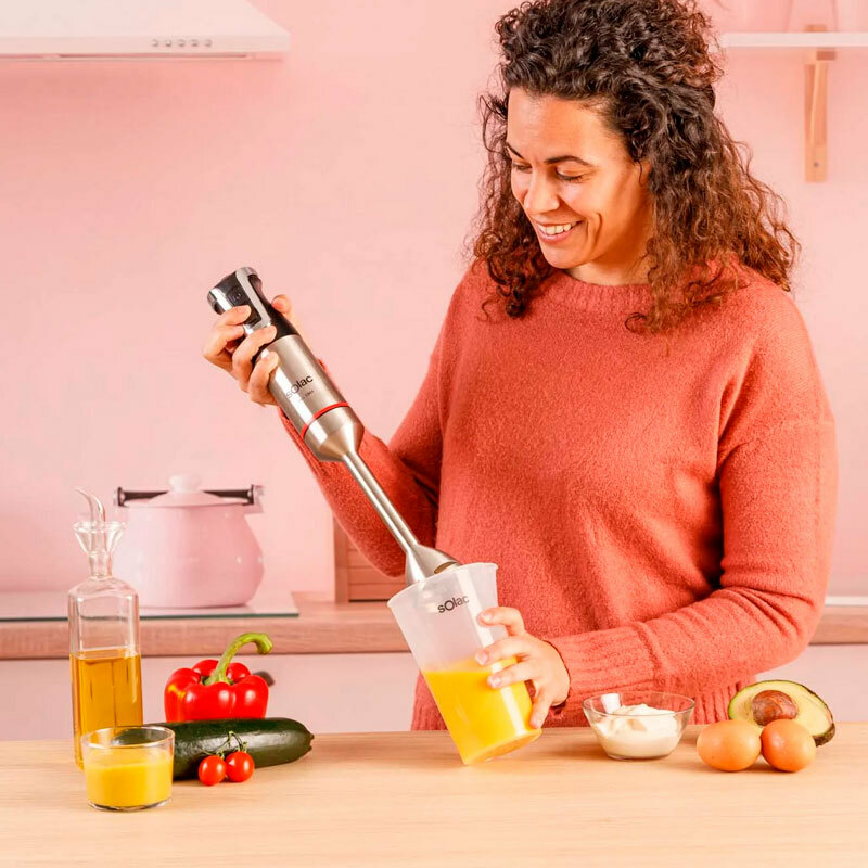 Batidora de mano Solac BA5617 – 1500 W, Regulador progresivo, Pica hielo