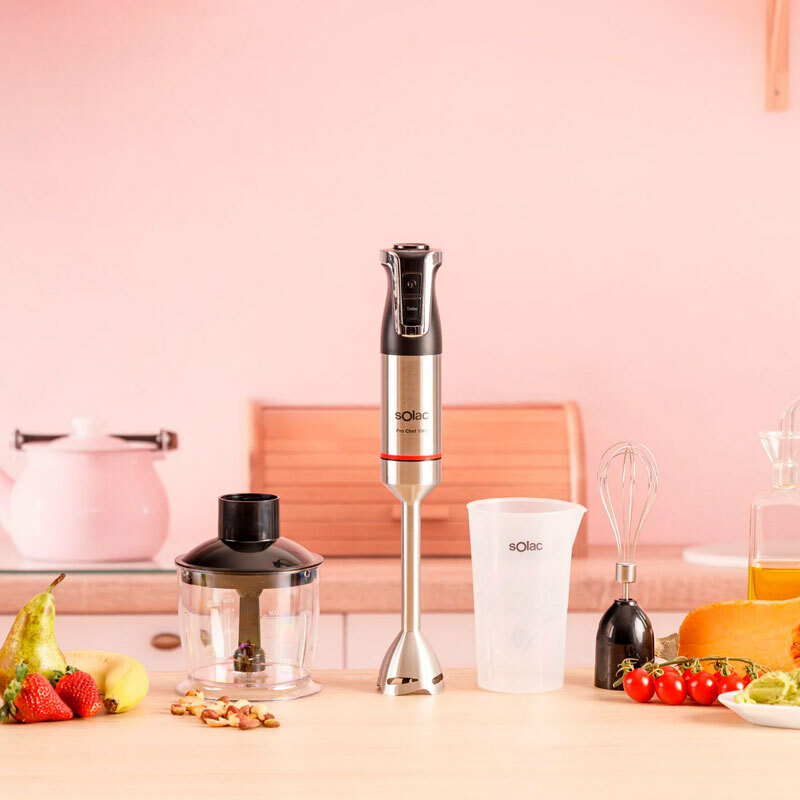 Batidora de mano Solac BA5618 (S91606400) – 1500 W, 20 velocidades, Picadora 600 ml