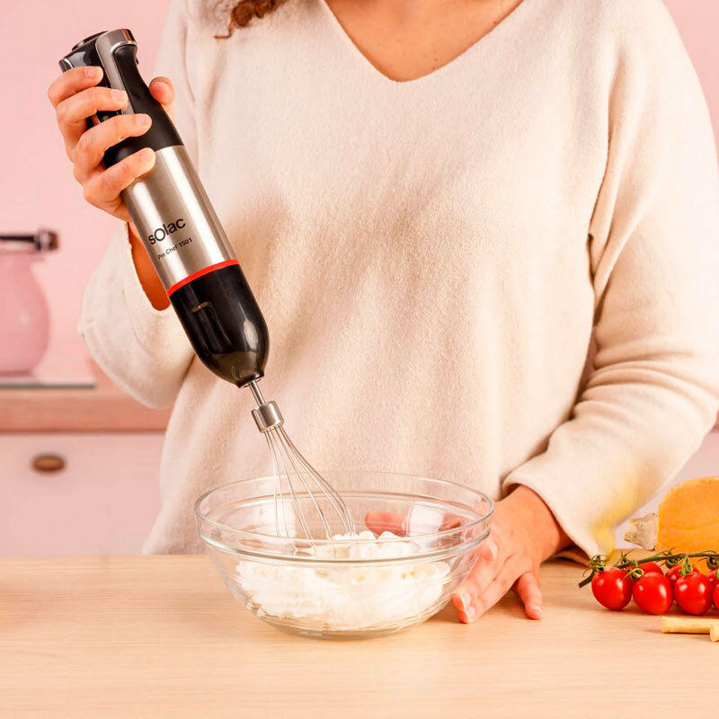 Batidora de mano Solac BA5618 (S91606400) – 1500 W, 20 velocidades, Picadora 600 ml