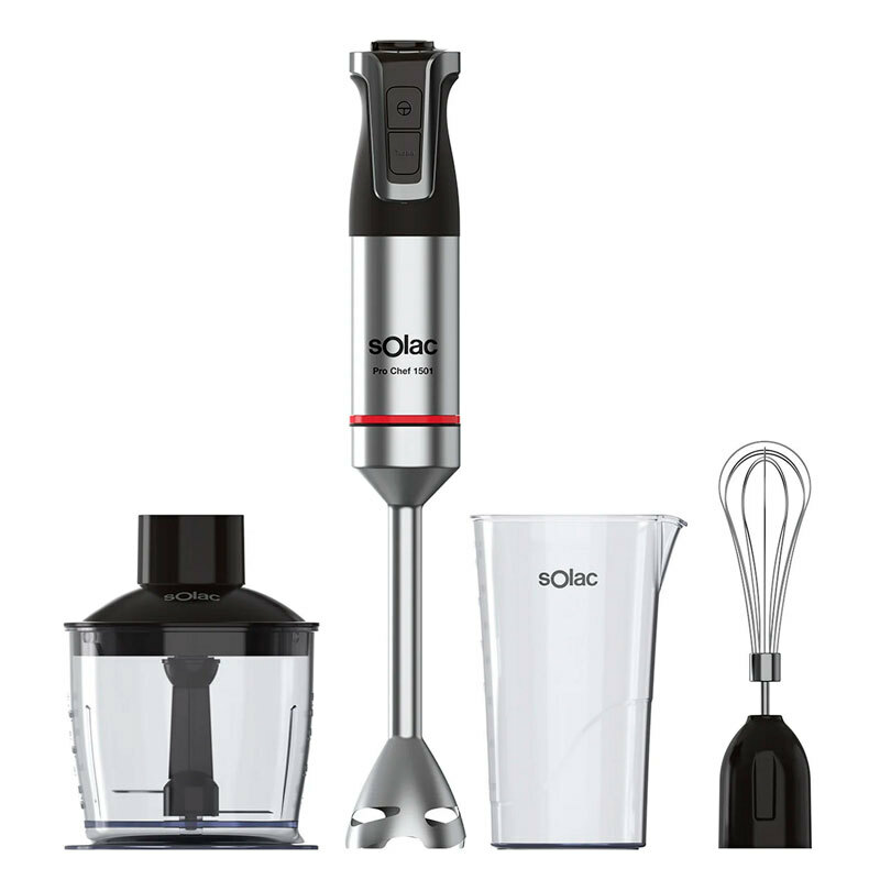 Batidora de mano Solac BA5618 (S91606400) – 1500 W, 20 velocidades, Picadora 600 ml