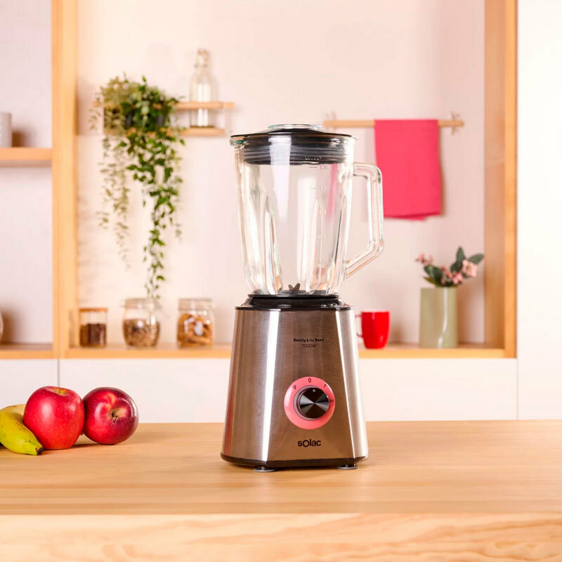 Batidora de vaso Solac BV5728 – 1500 W, Jarra 1,5 L, Picahielo