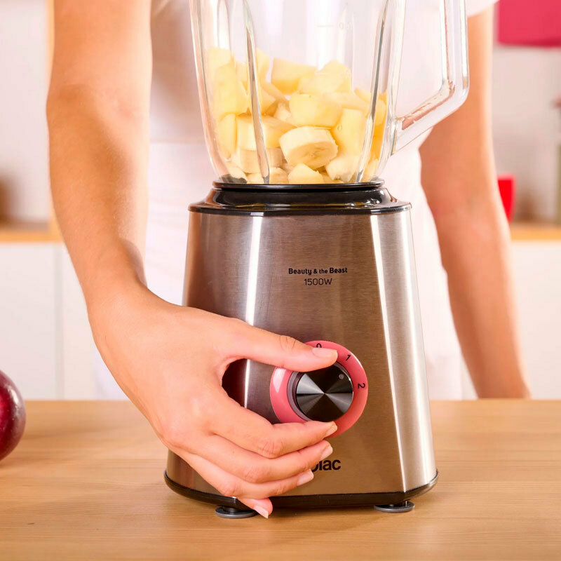 Batidora de vaso Solac BV5728 – 1500 W, Jarra 1,5 L, Picahielo