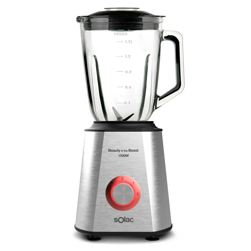 Batidora de vaso Solac BV5728 – 1500 W, Jarra 1,5 L, Picahielo
