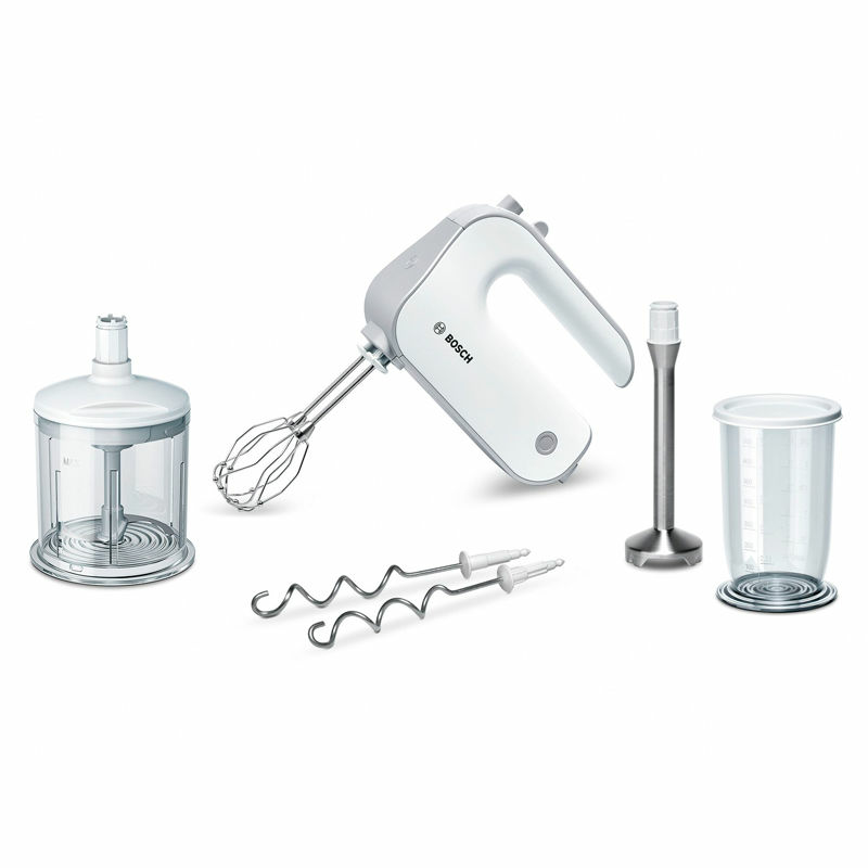 Batidora amasadora Bosch MFQ4080 – 500 W, 5 velocidades, ganchos y varillas inox