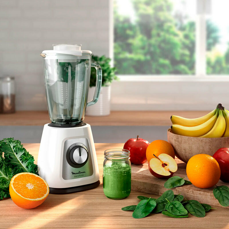 Batidora de vaso Moulinex LM430110 – 800 W, jarra cristal 1,75 L, función picahielo