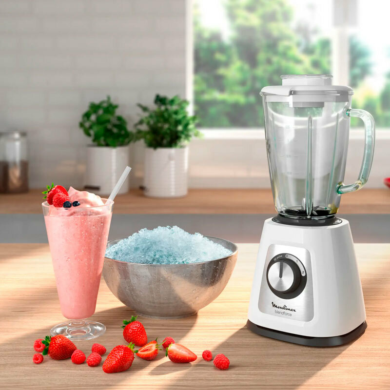 Batidora de vaso Moulinex LM430110 – 800 W, jarra cristal 1,75 L, función picahielo