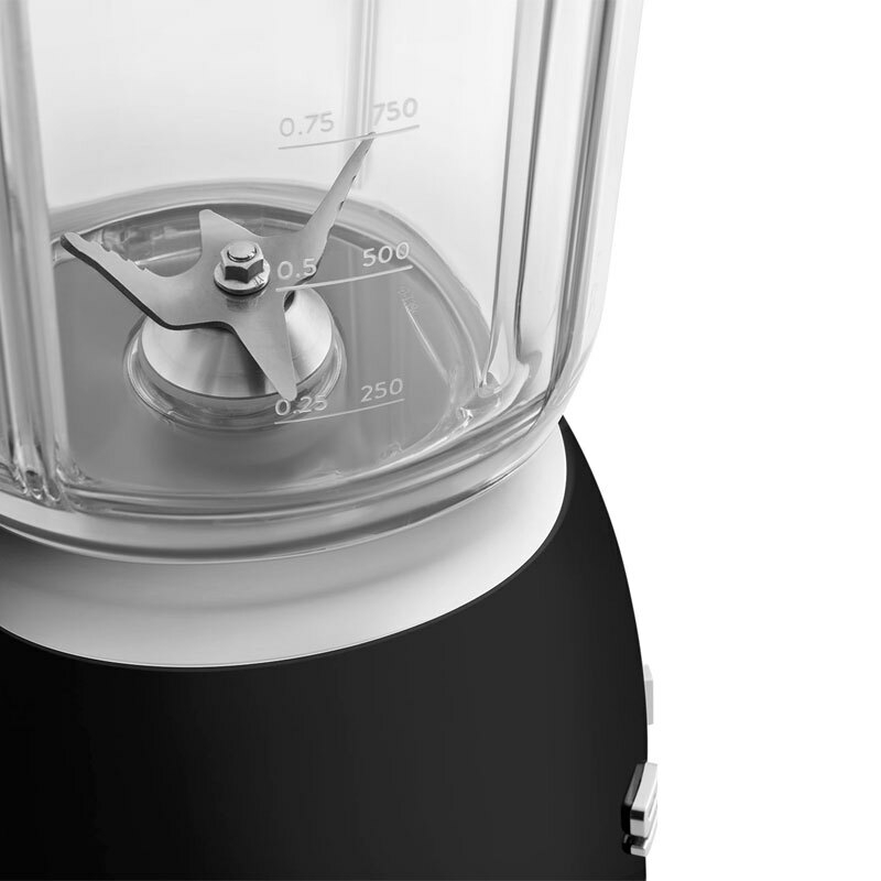 Batidora de vaso Smeg BLF03BLEU – 800 W, 1,5 L, Pica hielo