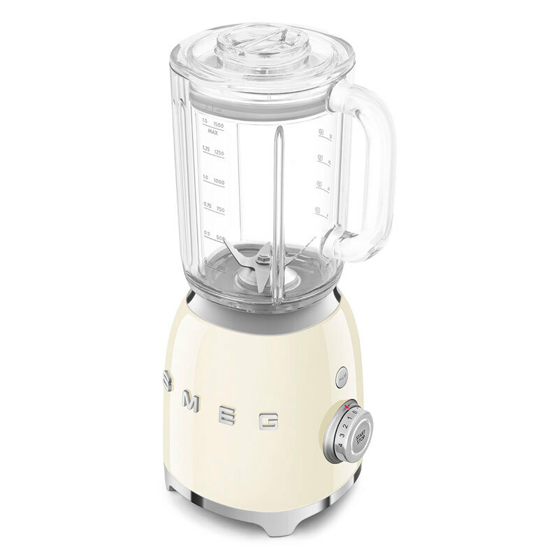 Batidora de vaso Smeg BLF03CREU – 800 W, 1,5 L, Picahielo