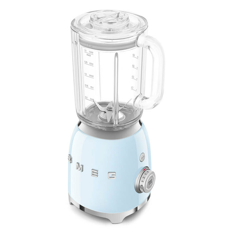 Batidora de vaso Smeg BLF03PBEU – 800 W, Jarra 1,5 L, Picahielo