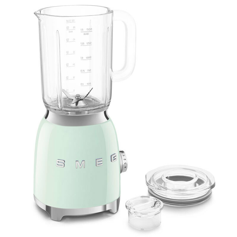 Batidora de vaso Smeg BLF03PGEU – 800 W, 1,5 L, Verde pastel