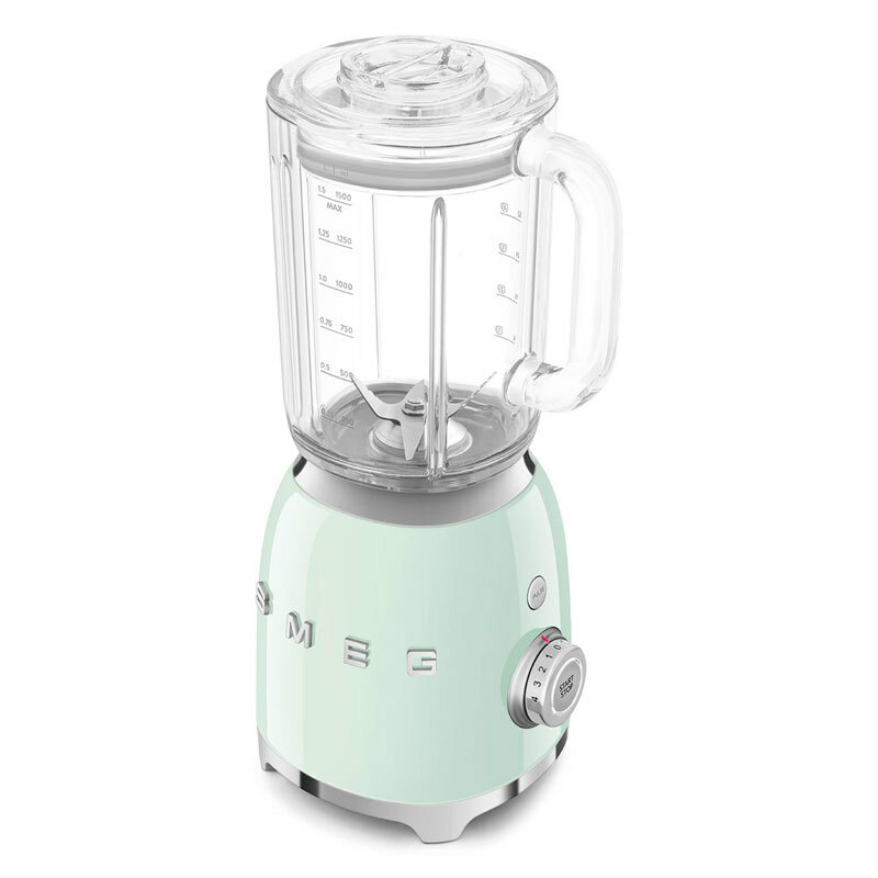 Batidora de vaso Smeg BLF03PGEU – 800 W, 1,5 L, Verde pastel