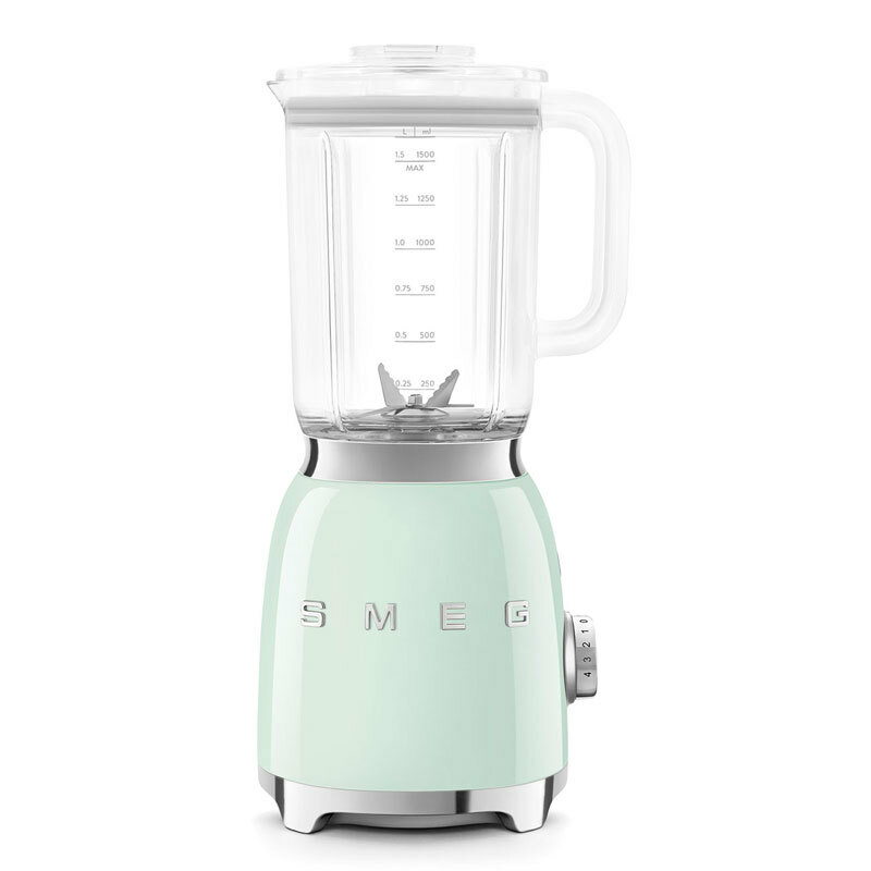 Batidora de vaso Smeg BLF03PGEU – 800 W, 1,5 L, Verde pastel