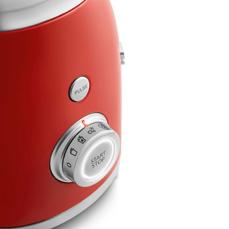 Batidora de vaso Smeg BLF03RDEU – 800 W, 1,5 L, pica hielo