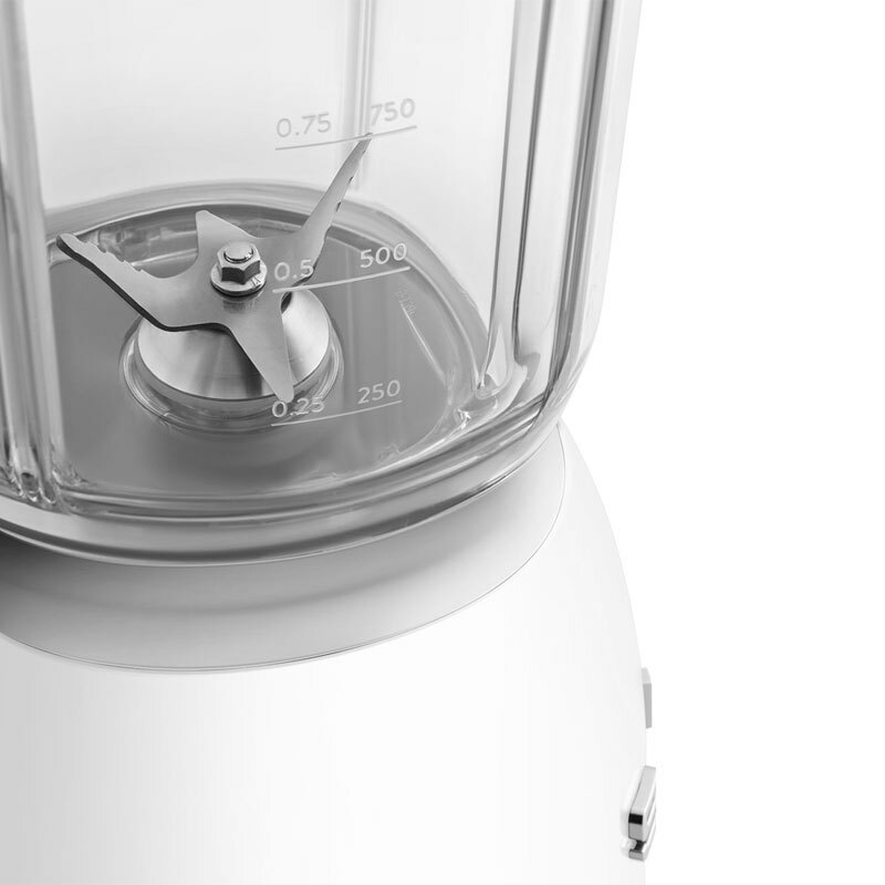 Batidora de vaso Smeg BLF03WHEU – 800 W, 1,5 L, Estilo años 50