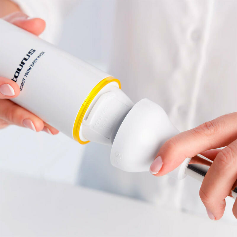 Batidora de mano Taurus Robot 750 Easy Inox – 750 W, Cuchillas inox, Vaso 0,5 L