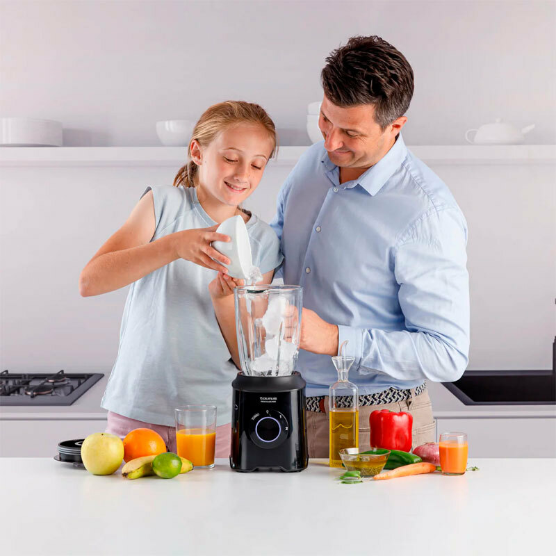 Batidora de vaso Taurus Prior Glass 1500 – 1500 W, Jarra cristal 1,8 L, Pica hielo