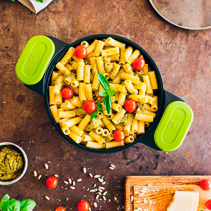 Cacerola alta Bra Foodie A490320 – 3 L, Antiadherente Teflon, Base Full Induction