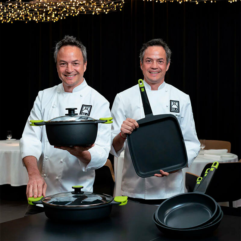 Cacerola alta Bra Foodie A490320 – 3 L, Antiadherente Teflon, Base Full Induction