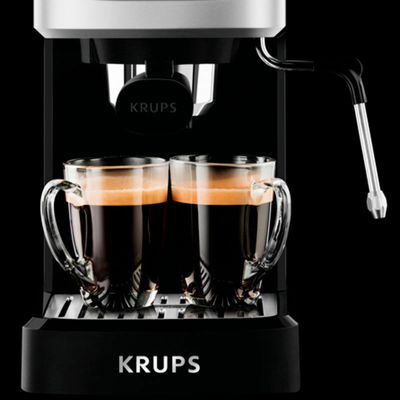 Cafetera express manual Krups Calvi XP344010 – 15 bar, precalentado 40 s, varilla de vapor
