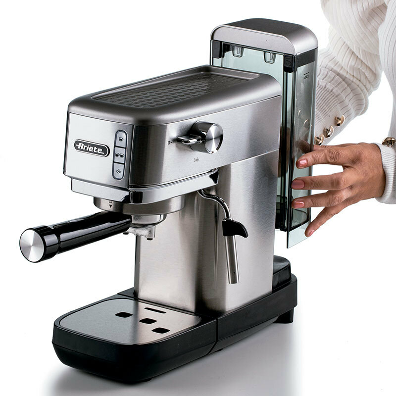 Cafetera espresso compacta Ariete 1381 – Slim 14 cm, 15 bar, Depósito 1,1 L
