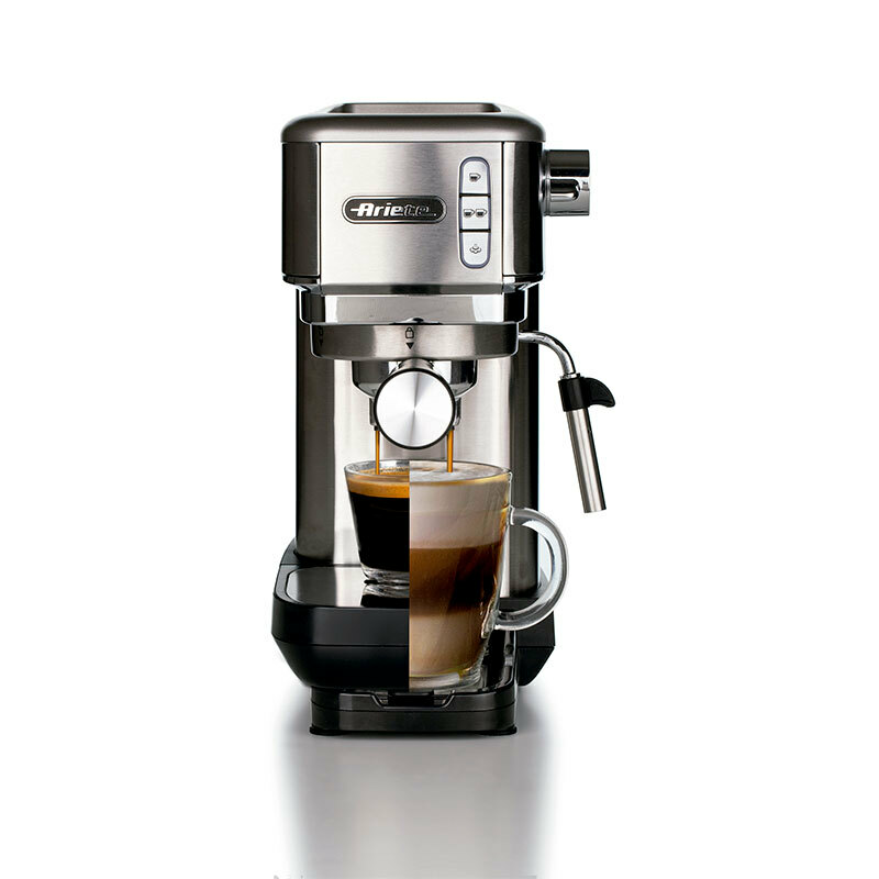 Cafetera espresso compacta Ariete 1381 – Slim 14 cm, 15 bar, Depósito 1,1 L