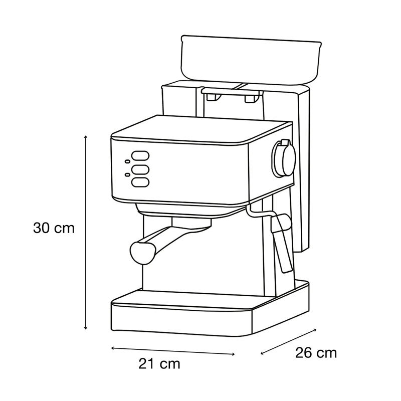 Cafetera express Solac CE4481 – 20 bar, Depósito 1,6 L, Vaporizador orientable