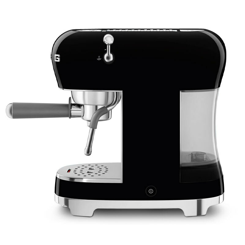 Cafetera espresso manual Smeg ECF02BLEU – 15 bar, Depósito 1,1 L, Varilla de vapor