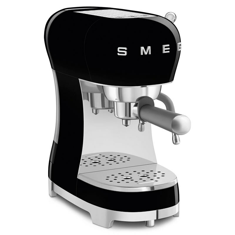Cafetera espresso manual Smeg ECF02BLEU – 15 bar, Depósito 1,1 L, Varilla de vapor