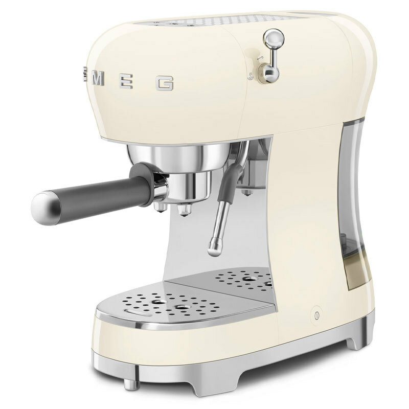 Cafetera espresso Smeg ECF02CREU – Estética 50's, 15 bar, Thermoblock rápido