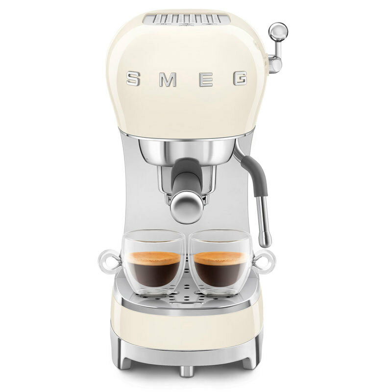 Cafetera espresso Smeg ECF02CREU – Estética 50's, 15 bar, Thermoblock rápido