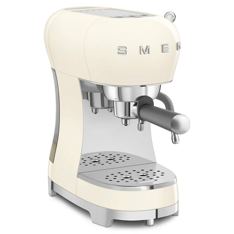 Cafetera espresso Smeg ECF02CREU – Estética 50's, 15 bar, Thermoblock rápido