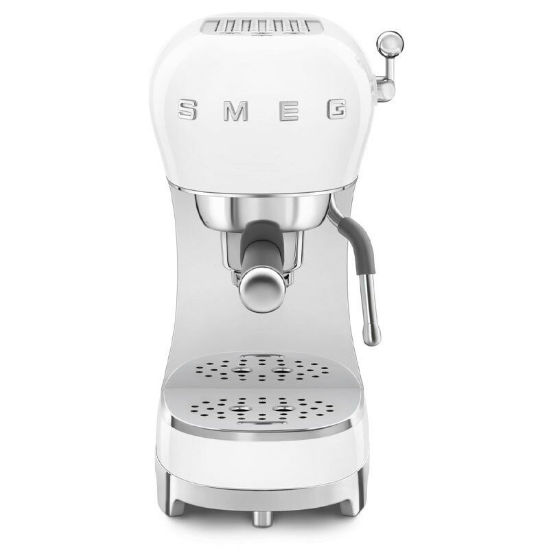 Cafetera espresso manual Smeg ECF02WHEU – 15 bar, Thermoblock rápido, Varilla de vapor