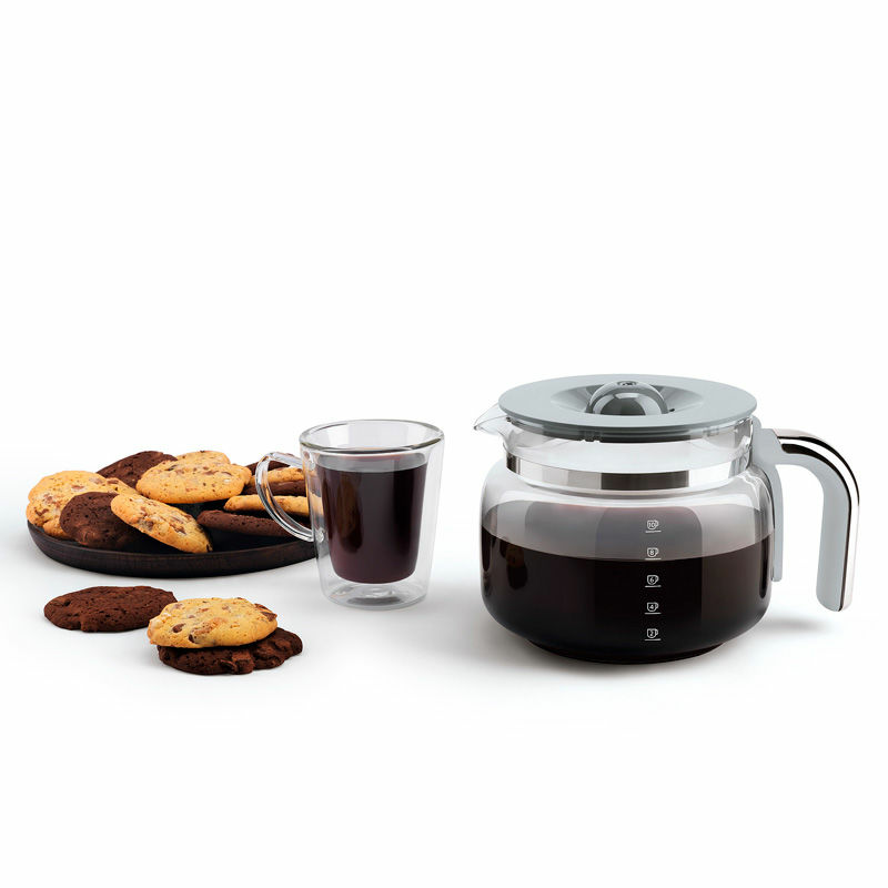 Cafetera de goteo Smeg DCF02CREU – 1,4 L (10 tazas), programable, diseño 50's crema