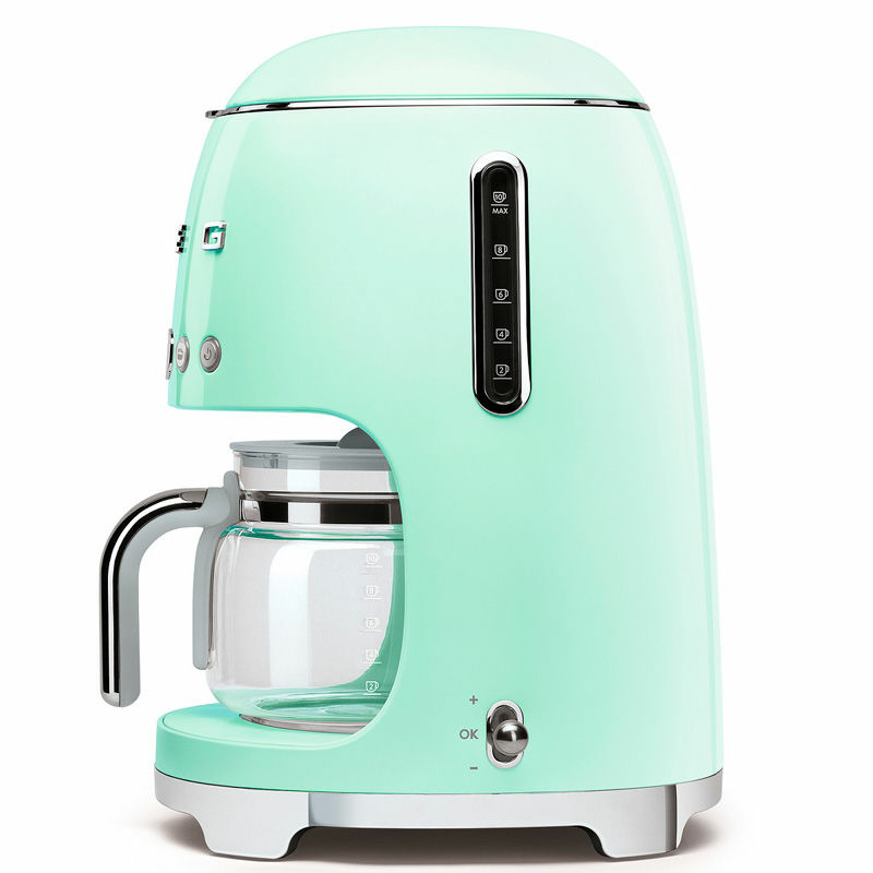 Cafetera de goteo Smeg DCF02PGEU – Verde 50's, 1,4 L, 10 tazas