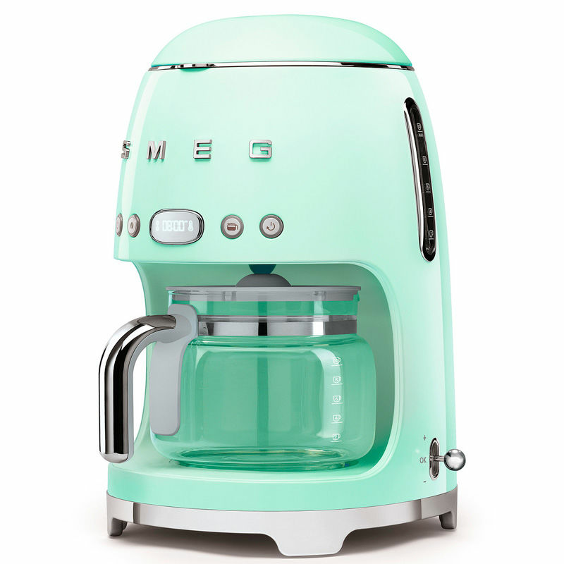 Cafetera de goteo Smeg DCF02PGEU – Verde 50's, 1,4 L, 10 tazas