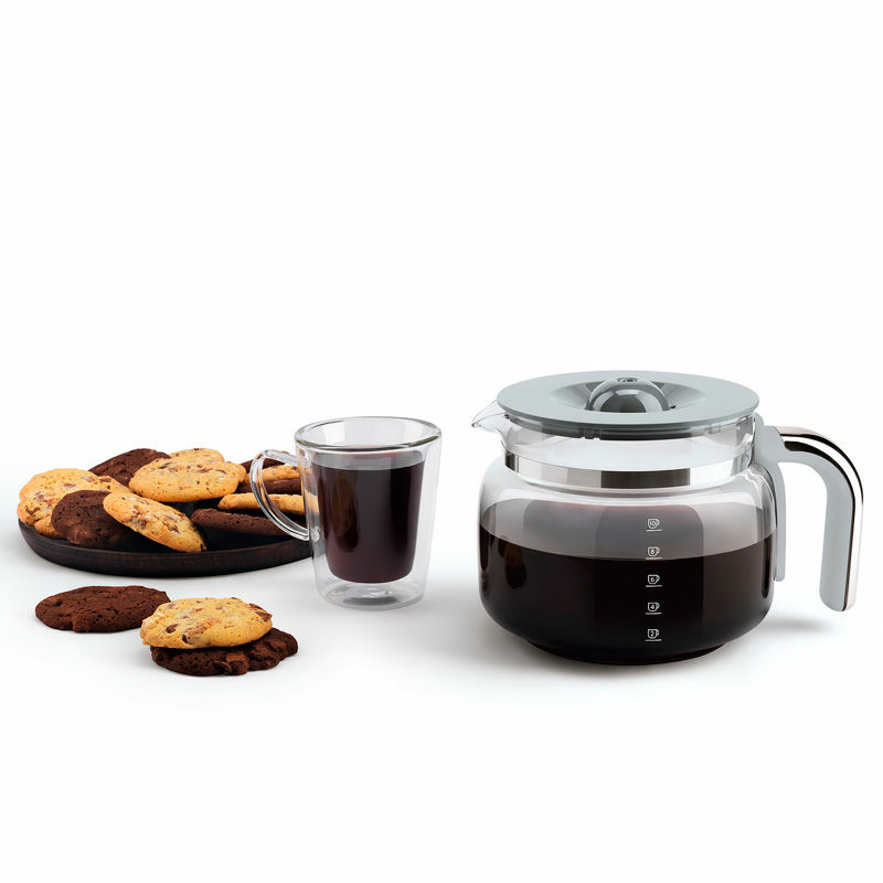 Cafetera de goteo Smeg DCF02RDEU – 1,4 L (10 tazas), Programable, Retro rojo